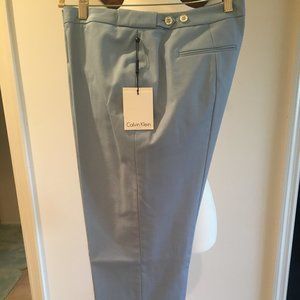 NWT   CALVIN KLEIN BLUE TAPERED ANKLE LEG PANTS 14